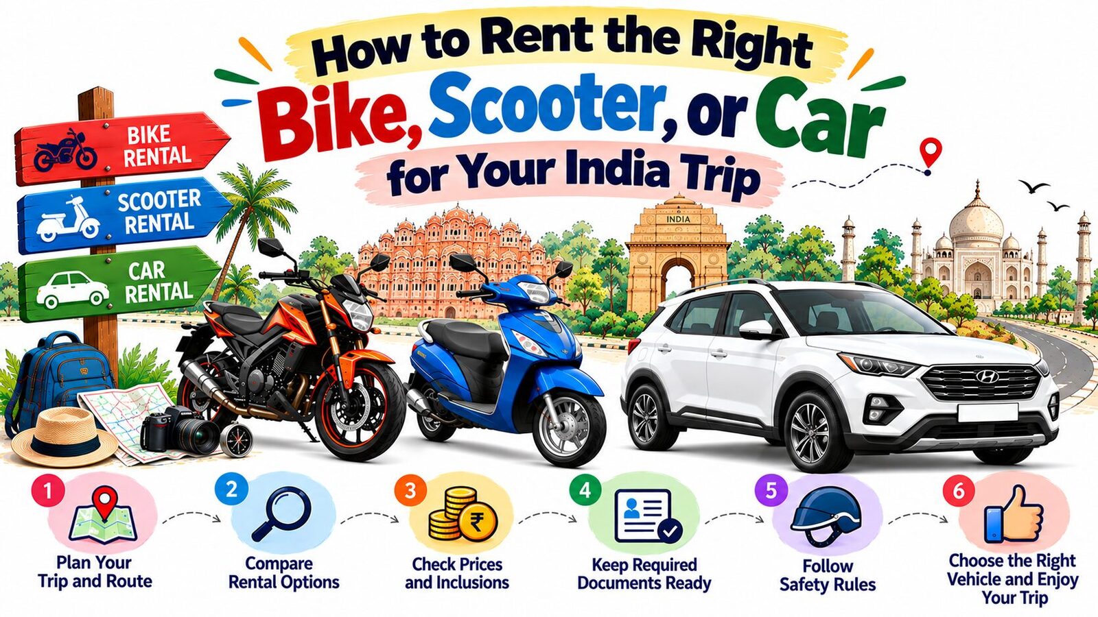 How to Rent the Right Bike, Scooter, or Car for Your India Trip